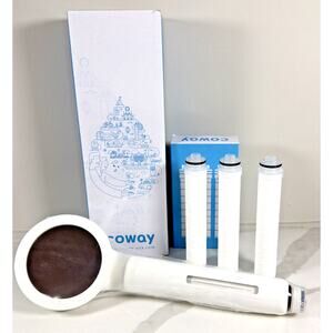 Coway Filtered Showerhead (White) & 3 Filters - New